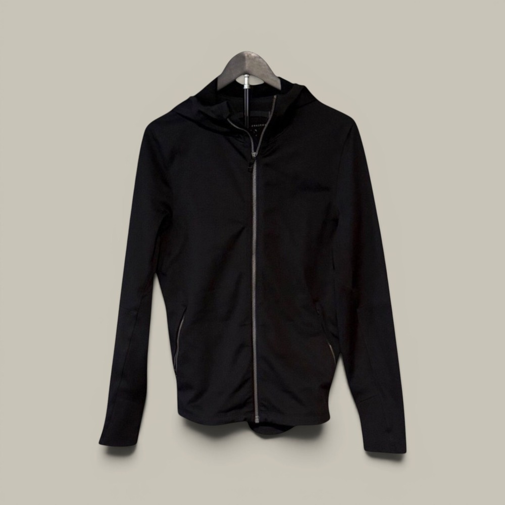 Lululemon Women's XS Black Lightweight Hooded Jacket Full Zip‎ Running Gym Yoga